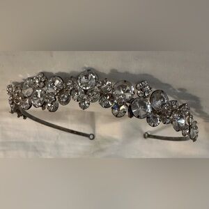 Elegant Silver Crystal bridal Headband
